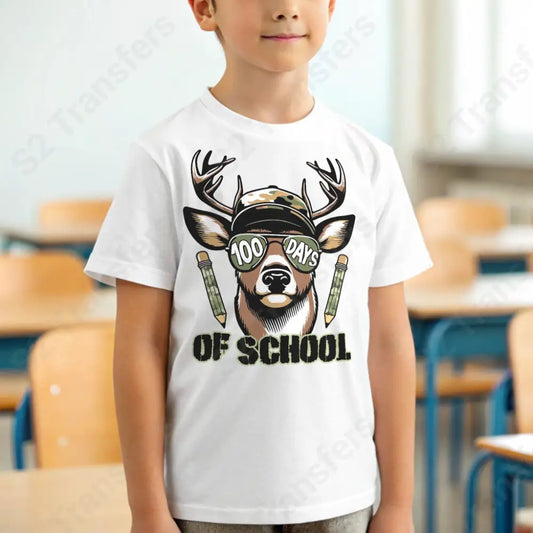 100 Days Of School Deer - DTF Transfer DTF Transfer