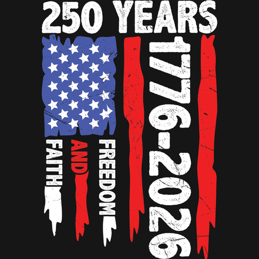 250 Years Distressed Flag – DTF Transfer