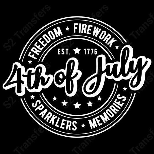 4th Of July Freedom Firework White