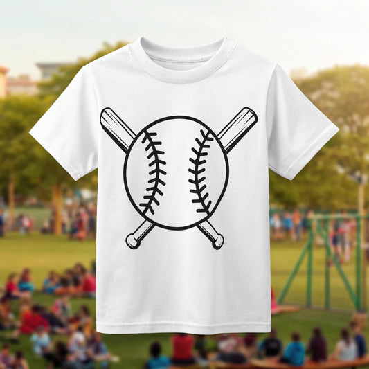 Baseball & Crossed Bats - DTF Transfer