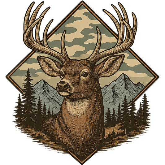 Camo Buck – DTF Transfer