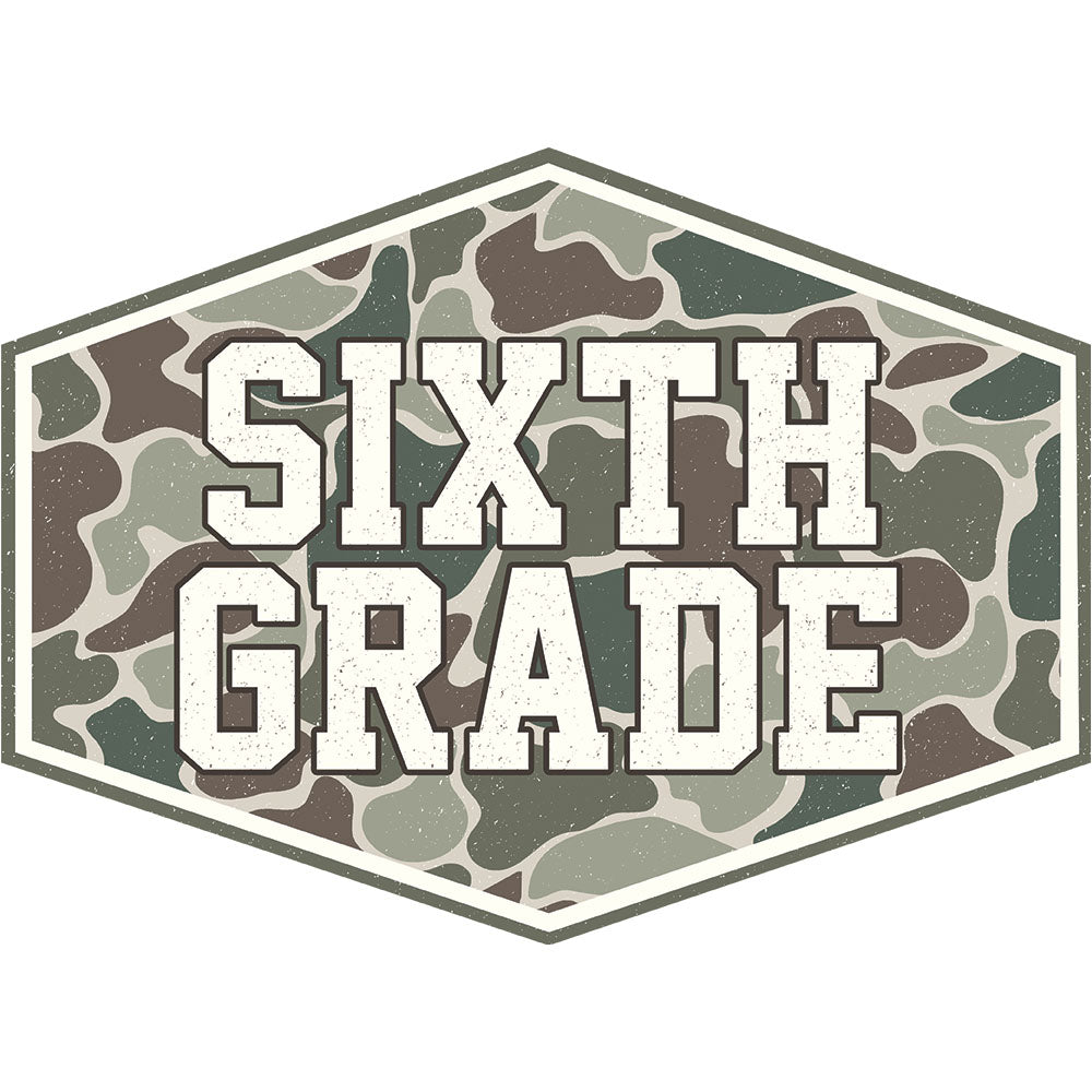 Camo Sixth Grade – DTF Transfer
