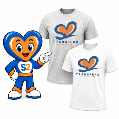 DTF transfer pressed on a cotton t-shirt