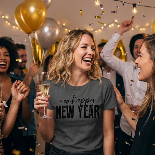 Distressed Happy New Year – DTF Transfer