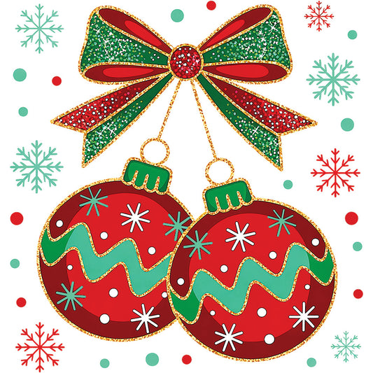 Faux Glitter Christmas Ornament - DTF Transfer