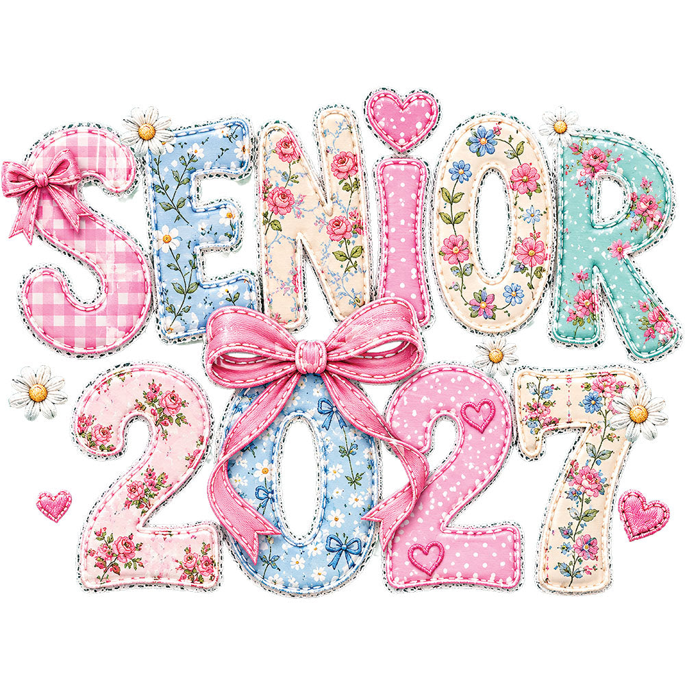 Faux Patch Coquette Senior 2027 – DTF Transfer