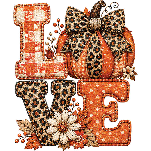 Faux Patch Love Fall – DTF Transfer