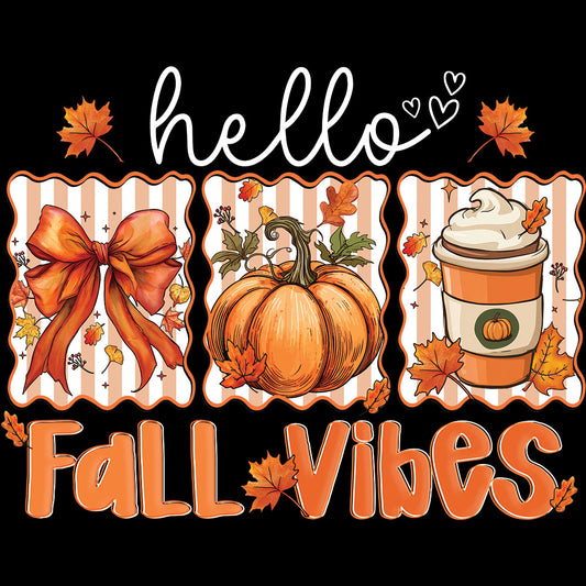 Hello Fall Vibes Trio - DTF Transfer