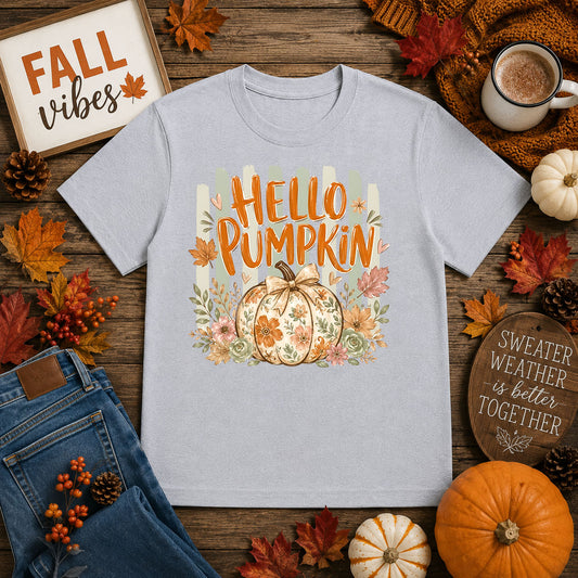 Hello Pumpkin Pastel Floral – DTF Transfer