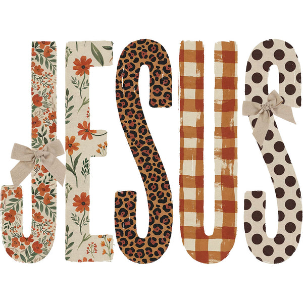 Jesus Fall Patterns – DTF Transfer