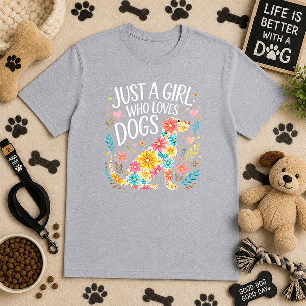 Just A Girl Who Loves Dog Floral – DTF Transfer