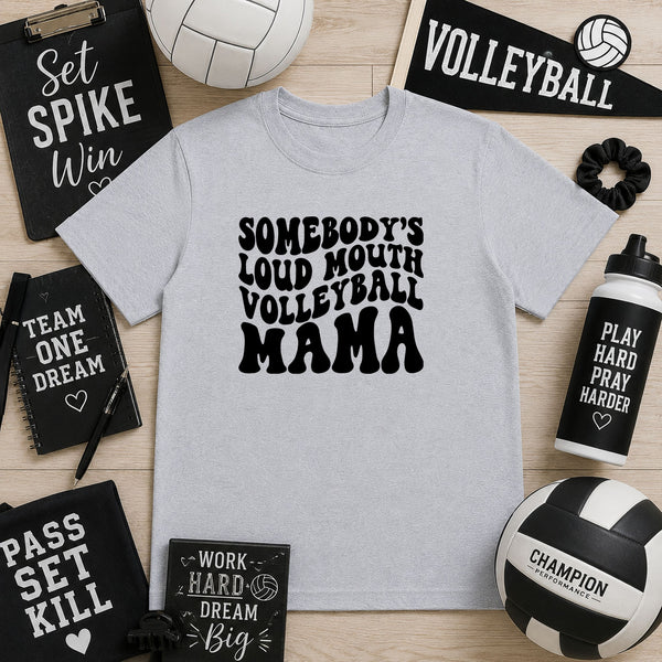 Loud Mouth Volleyball Mama Wavy – DTF Transfer