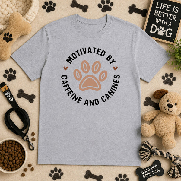 Motivated by Caffeine And Canines – DTF Transfer