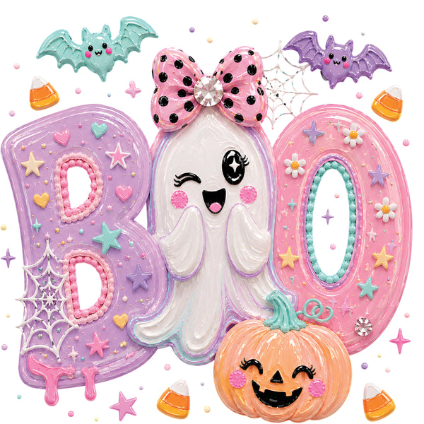 Pastel Coquette Boo – DTF Transfer