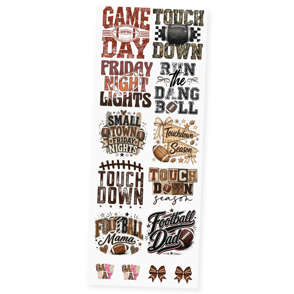 Retro Football Vibes Premade DTF Transfer Gangsheet - 22" x 60"