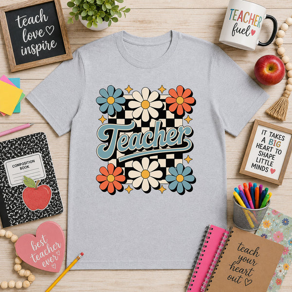 Retro Teacher Flowers – DTF Transfer
