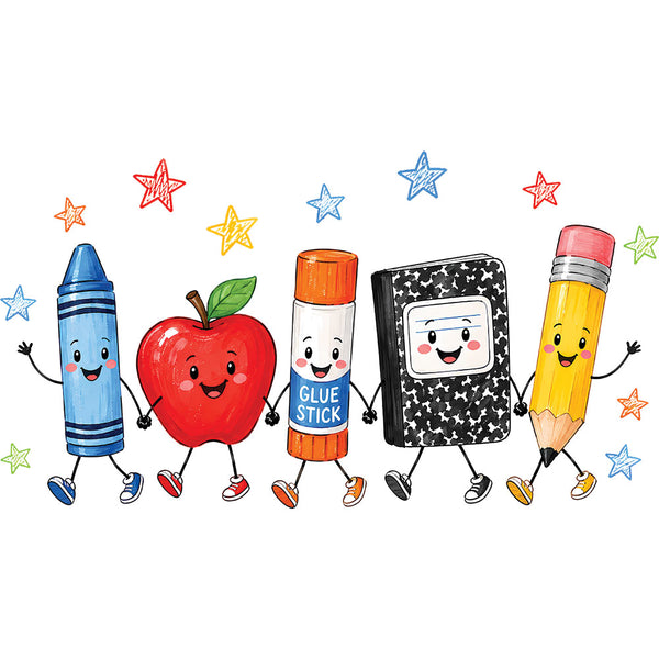 School Supplies Cartoon – DTF Transfer