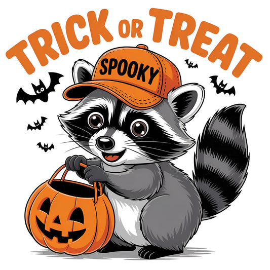 Trick Or Treat Spooky Raccoon - DTF Transfer