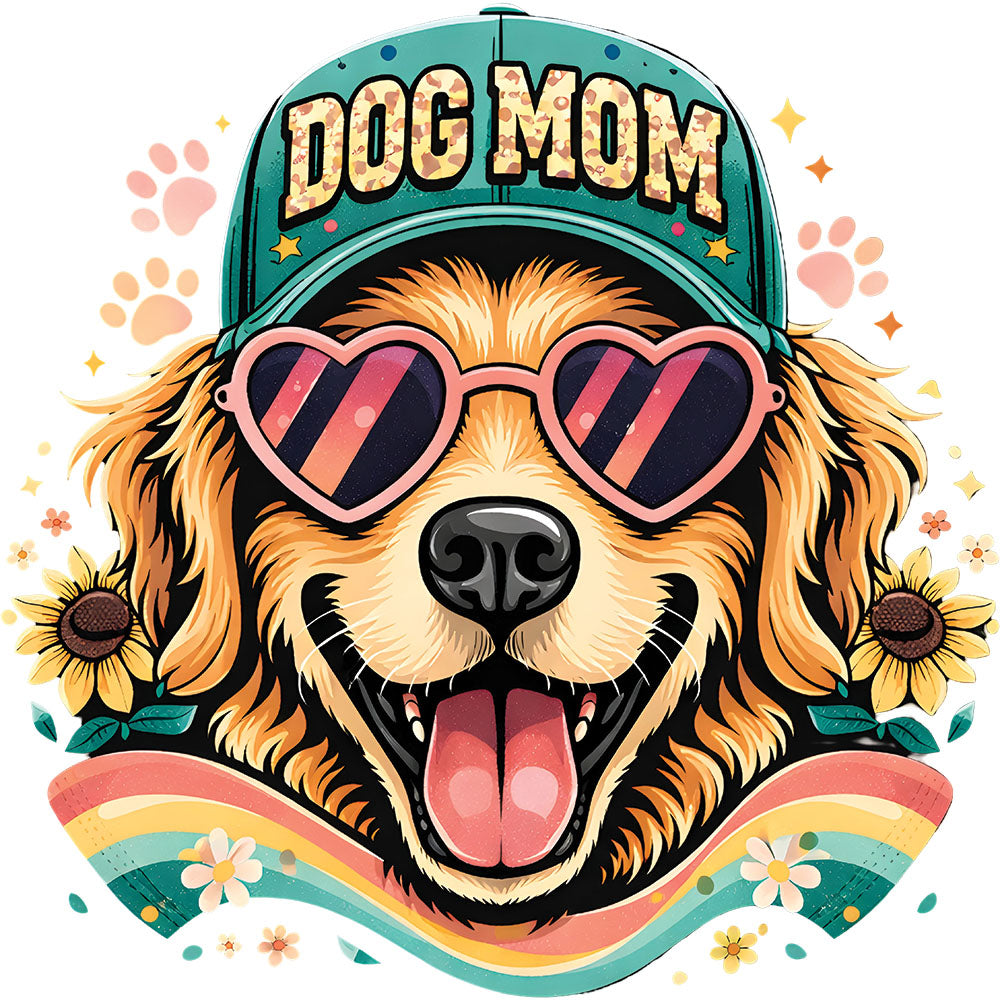 Vibrant Dog Mom – DTF Transfer