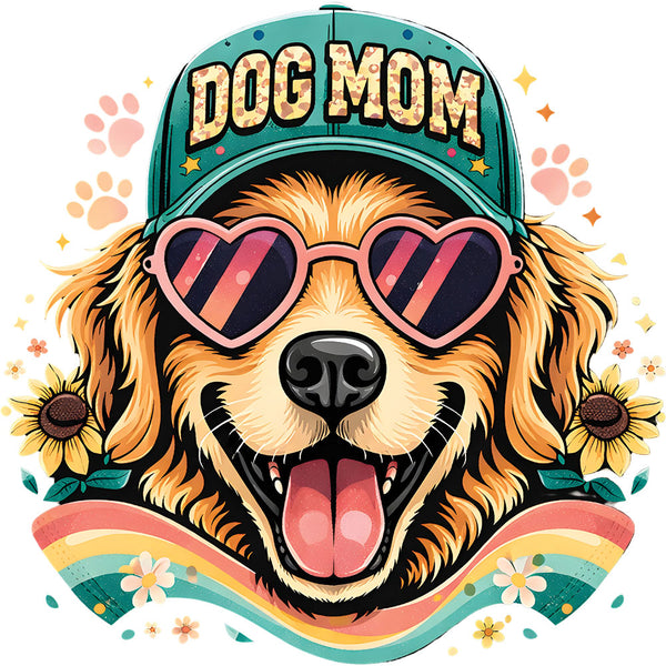 Vibrant Dog Mom – DTF Transfer