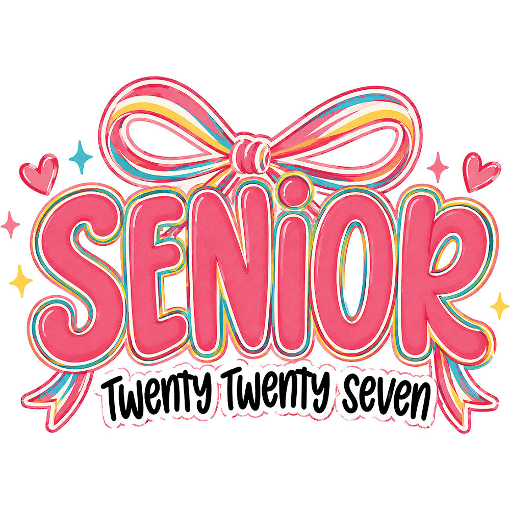 Vibrant Senior Coquette 2027 – DTF Transfer