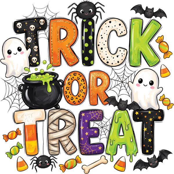 Vibrant Trick Or Treat – DTF Transfer
