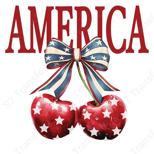 America Cherry Stars - DTF Transfer DTF Transfer