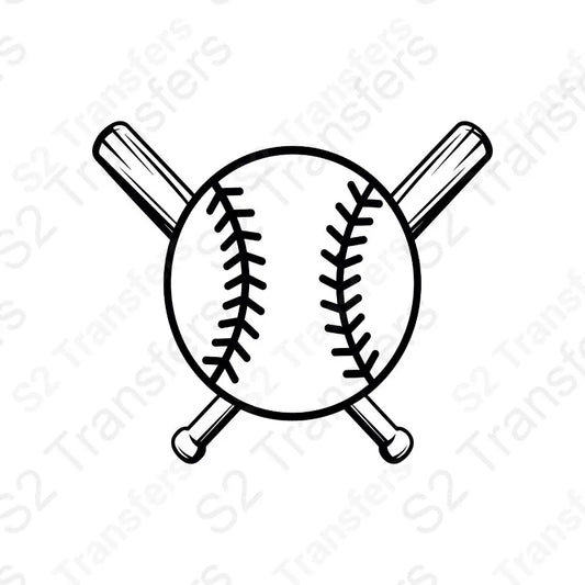 Baseball & Crossed Bats