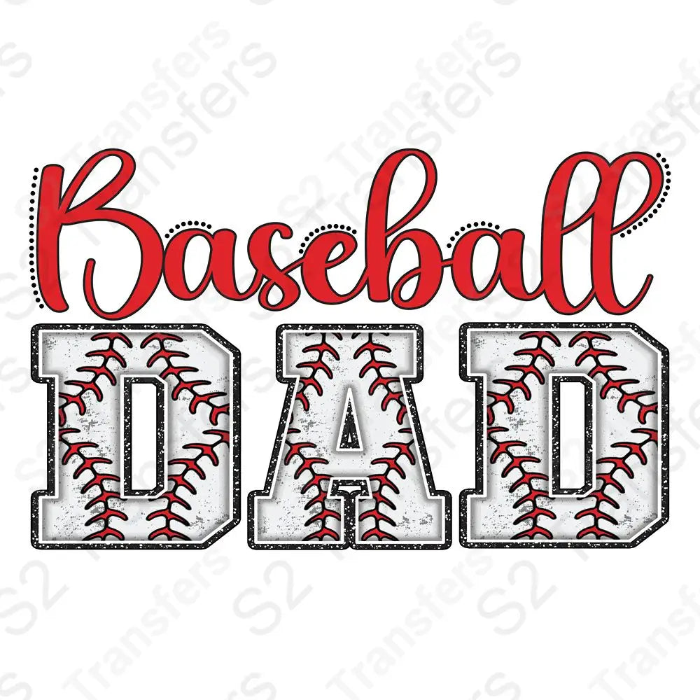 Baseball Dad Red Thread