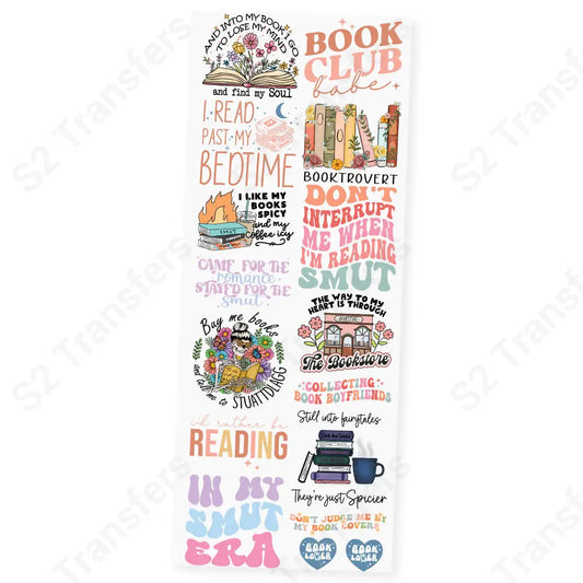 Book Lover’s Dream Premade DTF Transfer Gangsheet - 22’’ x 60’’ Premade DTF Gang Sheet
