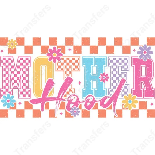 Checkered Motherhood Colorful Retro - DTF Transfer DTF Transfer