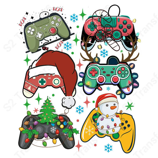 Christmas Gaming Controllers 2 - DTF Transfer DTF Transfer