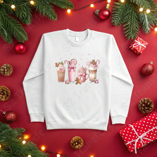 Christmas Pink Coffee - DTF Transfer DTF Transfer