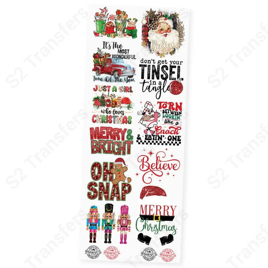 Christmas Sparkle Collection - Festive DTF Gang Sheet Premade DTF Gang Sheet
