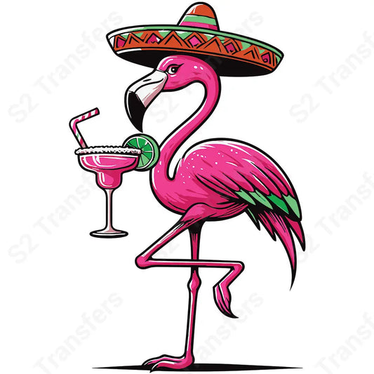 Cinco De Mayo Flamingo - DTF Transfer DTF Transfer