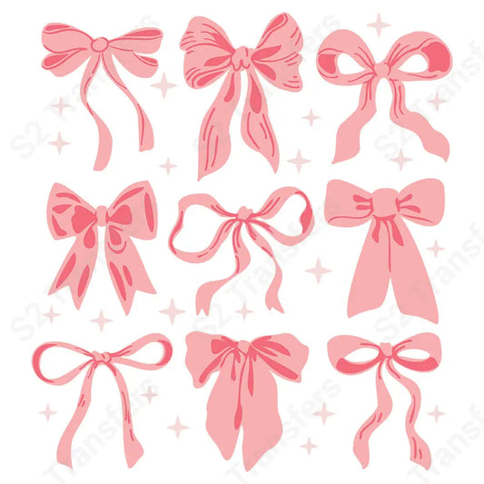 Coquette Light Pink Bows - DTF Transfer DTF Transfer