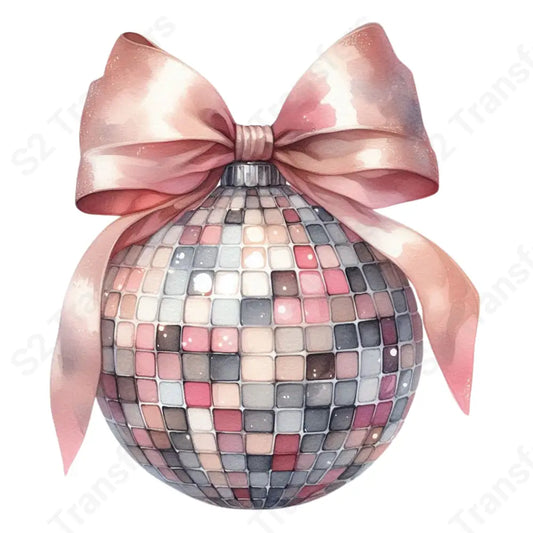 Disco Ball Pastel Bow - DTF Transfer DTF Transfer