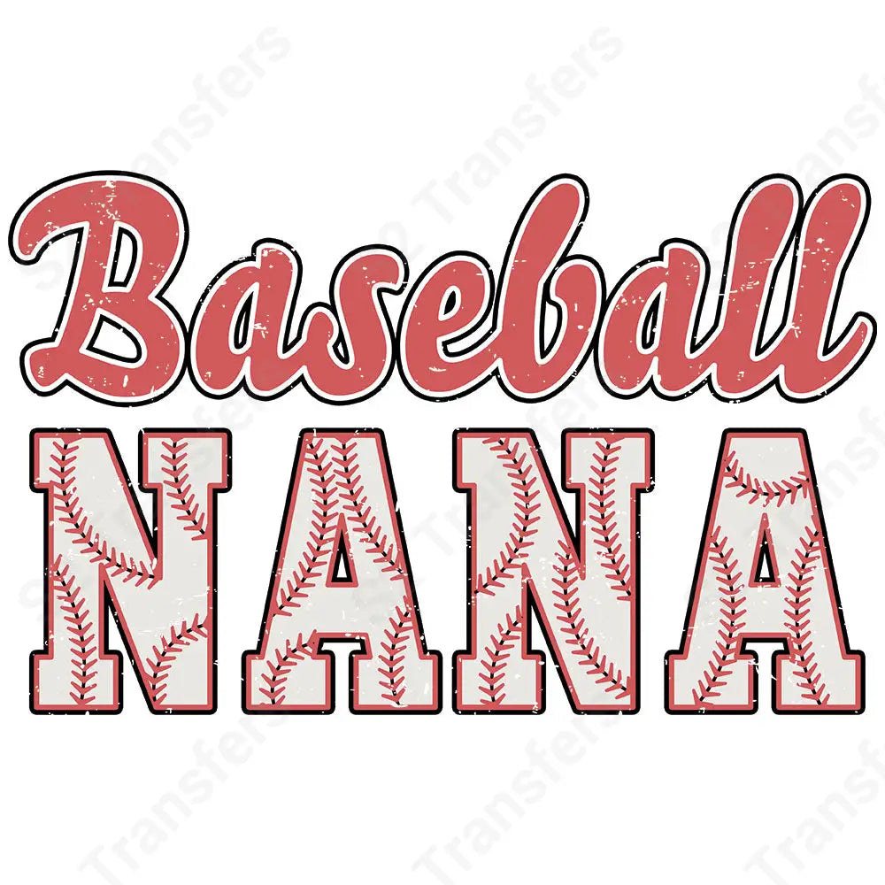 Distressed Retro Baseball Nana - DTF Transfer DTF Transfer