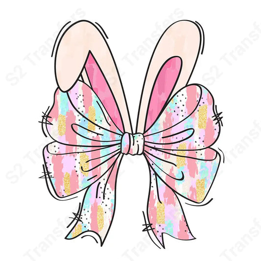 Easter Bunny Ears Bow - DTF Transfer DTF Transfer