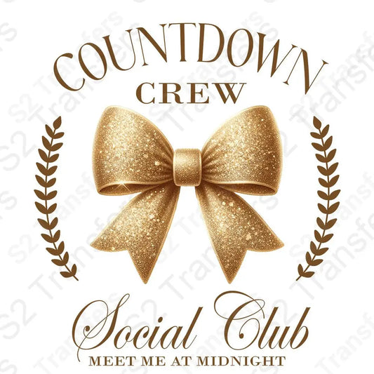 Faux Glitter Countdown Crew Social Club