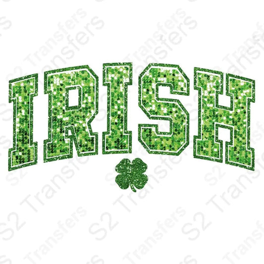 Faux Sequins Irish Clover
