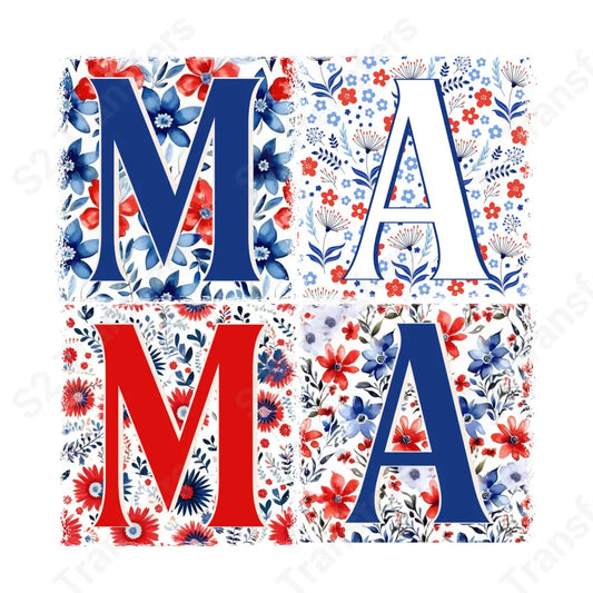 Floral Patriotic Mama