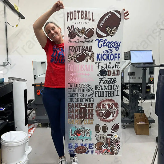 Game Day Glory Premade DTF Transfer Gangsheet - 22’’ x 60’’ DTF Transfer