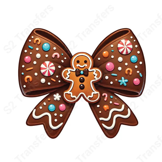 Gingerbread Bow - DTF Transfer DTF Transfer