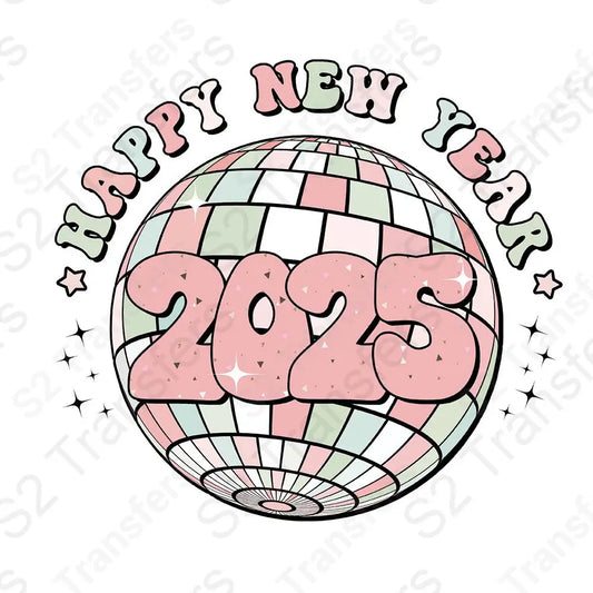 Happy New Year 2025 Disco Ball
