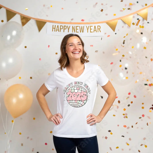 Happy New Year 2025 Disco Ball - DTF Transfer DTF Transfer