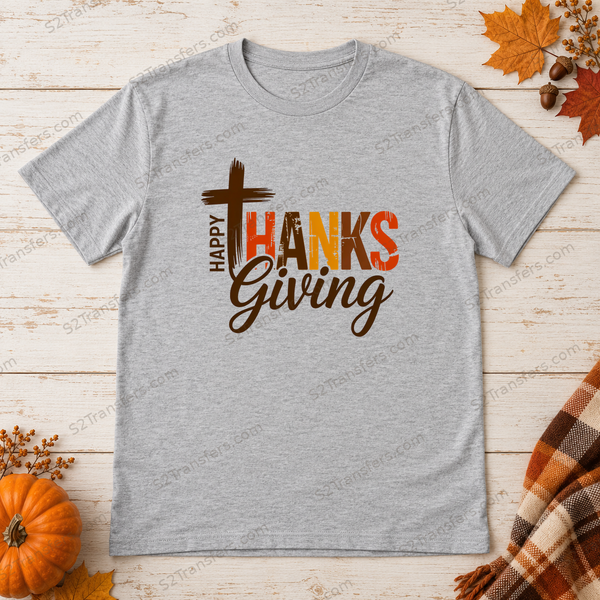 Happy Thanksgiving Rustic Cross flatlay preview