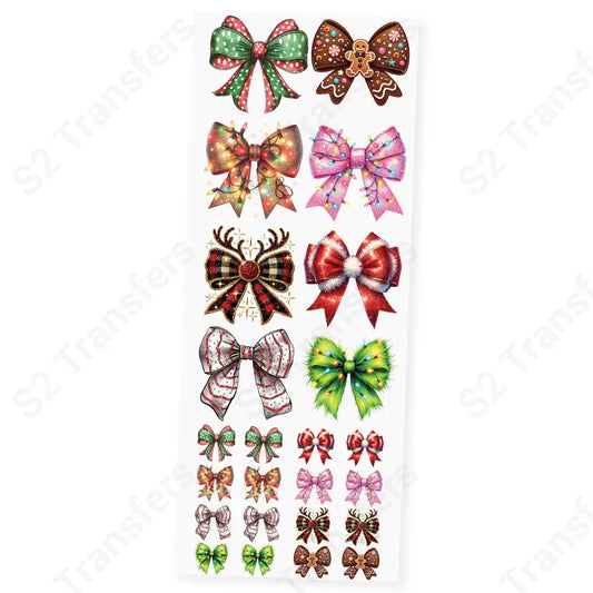 Holiday Bow Bliss Premade DTF Transfer Gangsheet - 22’’ x 60’’ Premade DTF Gang Sheet