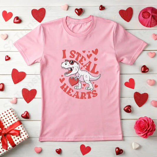I Steal Hearts Dino - DTF Transfer DTF Transfer