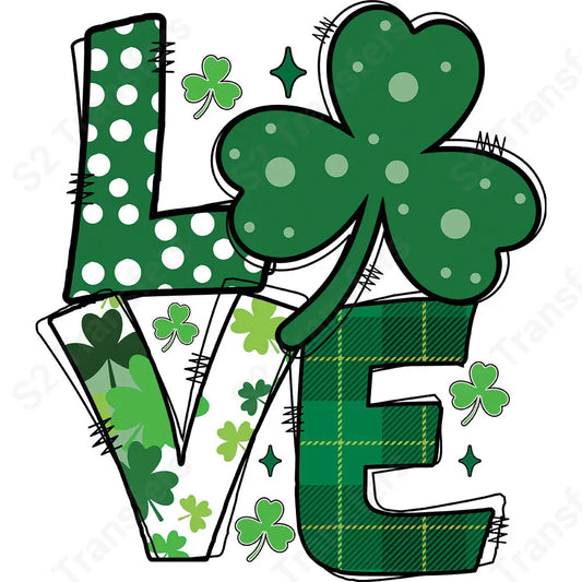 Love Shamrock Design - DTF Transfer DTF Transfer